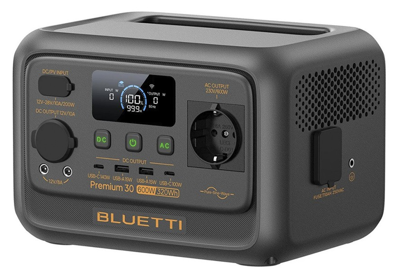 Bluetti Premium 30 V2 Portable Power Station, 600W/320Wh, LiFePO4, 4,28kg арт. P-PR30V2-EU-GY-20