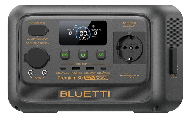 Bluetti Premium 30 V2 Portable Power Station, 600W/320Wh, LiFePO4, 4,28kg арт. P-PR30V2-EU-GY-20