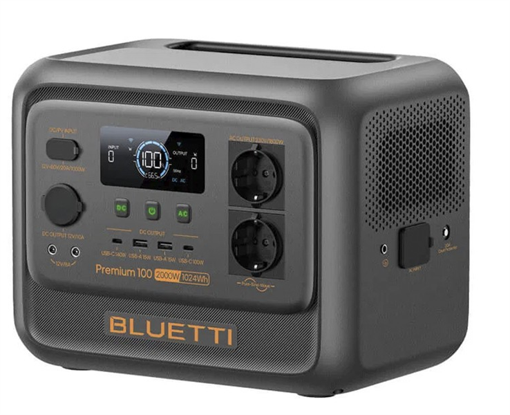 Bluetti Premium 100 V2 Portable Power Station, 2000W/1024Wh, LiFePO4, 11,25kg арт. P-PR100V2-EU-GY-20