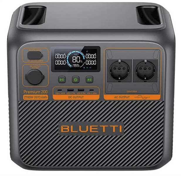Bluetti Premium 200 V2 Portable Power Station, 2700W/2074Wh, LiFePO4, 24,24kg арт. P-PR200V2-EU-GY-10