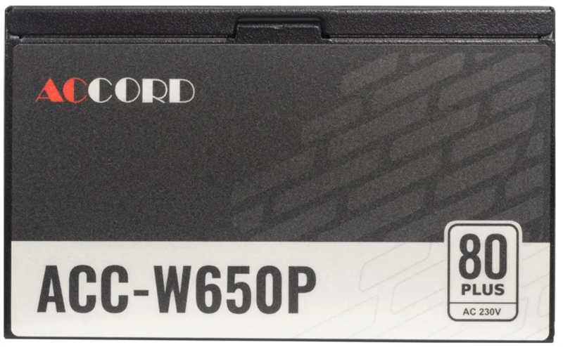 Accord ATX 650W ACC-W650P 80+ white (20+4pin) 120mm fan 6xSATA RTL