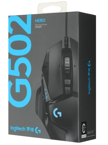 Logitech Gaming Mouse G502 HERO, 100-25600dpi, Black, CN, [910-005474]