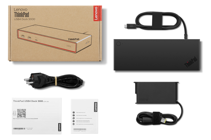 ThinkPad USB4 Dock 5000 (4x USB 3.2 Gen 2, 2x USB-C 3.2 Gen 2, 2x DP 1.4, 1x HDMI 2.1, 1x RJ-45, analogue of 40AY0090EU) Lenovo арт. 40BF0100EU