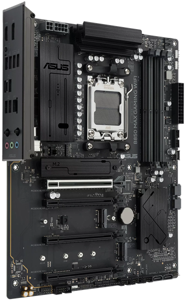 Материнская плата ASUS B850 MAX GAMING WIFI, AM5, B850, 4*DDR5,  4*SATA, 3*M.2, 5*USB 3.2, 2*USB 2.0, Type-C, 5*PCIx16, DP+HDMI, ATX; 90MB1PR0-M0EAY0