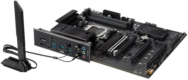 Материнская плата ASUS B850 MAX GAMING WIFI, AM5, B850, 4*DDR5,  4*SATA, 3*M.2, 5*USB 3.2, 2*USB 2.0, Type-C, 5*PCIx16, DP+HDMI, ATX; 90MB1PR0-M0EAY0