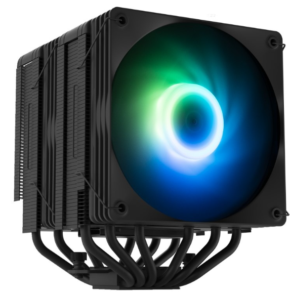 ZALMAN CNPS15X BP ARGB BLACK, 2x120mm ARGB FANS, 6 HEAT PIPES, 4-PIN PWM, 600-2000 RPM, 32,9 DBA MAX, HYDRO BEARING, LGA1851/1700/1200/115X/AM5/AM4