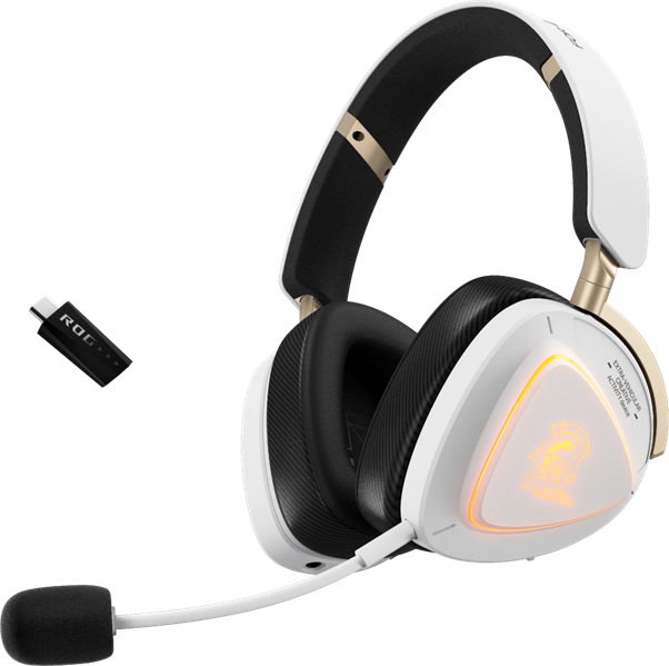Гарнитура ASUS ROG DELTA II-KJP/WHT, 2.4GHz, Bluetooth, 3.5mm, 315g, 20Hz~20kHz, RGB Lighting, White