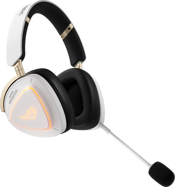 Гарнитура ASUS ROG DELTA II-KJP/WHT, 2.4GHz, Bluetooth, 3.5mm, 315g, 20Hz~20kHz, RGB Lighting, White