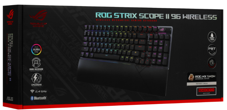 ASUS XA14 ROG STRIX SCOPE II X, Wired, 100%, ABS, RGB Lighting, Black арт. 90MP03XF-BKRA00
