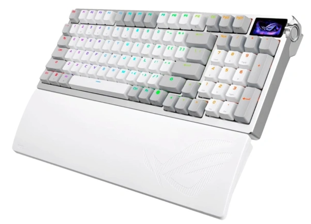 ASUS M901 ROG AZOTH 96 HE, Wired, 2.4GHz RF, Bluetooth 5.1, 96%, ABS, RGB Lighting, White арт. 90MP040H-BKRA10
