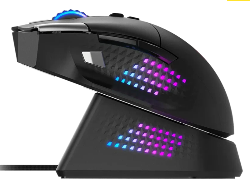 Mouse VERSA PRO W Wireless+ MOUSE DOCK PRO, 13 programmable buttons, 2.4G wireless, Bluetooth, wired mode, 97g, 80 hours, DPI 26000, black MSI арт. S12-4301370-CLA