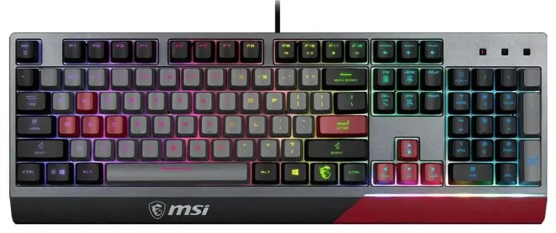 Gaming Keyboard MSI VIGOR GK30, Wired, Mechanical-like plunger switches. 6 zones RGB lighting with several lighting effects. Anti-ghosting Capability. Water Resistant (spill-proof), INFRARED арт. S11-04RUF01-CLA