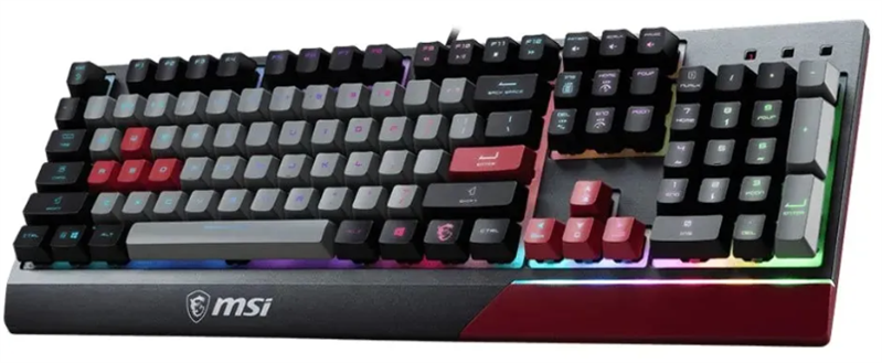 Gaming Keyboard MSI VIGOR GK30, Wired, Mechanical-like plunger switches. 6 zones RGB lighting with several lighting effects. Anti-ghosting Capability. Water Resistant (spill-proof), INFRARED арт. S11-04RUF01-CLA