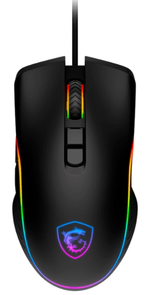 Mouse MSI FORGE GM300, Wired, 118g, DPI 7200, Symmetrical design, RGB LED, black арт. S12-0402490-HH9