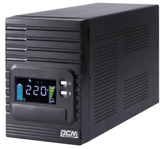 Powercom Smart King Pro+ SPT-1500, Line-Interactive, LCD, 1500VA/1200W, Tower,  8*IEC320-C13, SNMP Slot, black (1152565) (существенное повреждение коробки)
