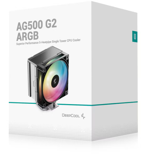 DEEPCOOL AG500 G2 ARGB LGA1851/1700/AM5/AM4 (12шт/кор, TDP 250W, PWM, ARGB Fan 120mm, 5 тепл.трубок, черный) RET (R-AG500-BKAMMG2-G)
