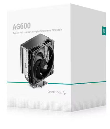 DEEPCOOL AG600 LGA1851/1700/AM5/AM4 (12шт/кор, TDP 270W, PWM, Fan 120mm, 6 тепл. трубок, черный) RET (R-AG600-BKNPMG2-G)