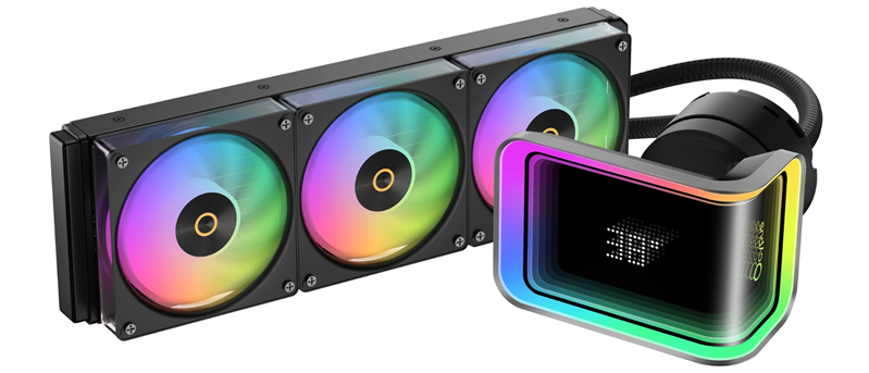 Ocypus Delta L36 Elite BK ARGB Digital, 360mm, curved infinite mirror pump head, 3x120mm ARGB fans, LGA115X/1200/1700/18XX, AM4/AM5