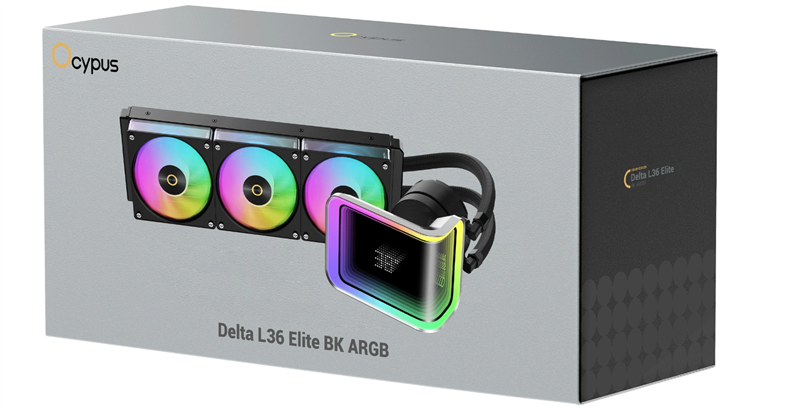 Ocypus Delta L36 Elite BK ARGB Digital, 360mm, curved infinite mirror pump head, 3x120mm ARGB fans, LGA115X/1200/1700/18XX, AM4/AM5