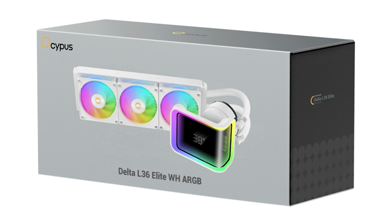 Ocypus Delta L36 Elite WH ARGB Digital, 360mm, curved infinite mirror pump head, 3x120mm ARGB fans, LGA115X/1200/1700/18XX, AM4/AM5