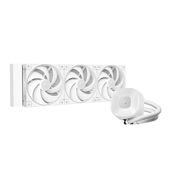 DEEPCOOL LE360 V2 PURE WHITE LGA1851/1700/1200/115X/AM5/AM4 (6шт/кор,TDP 300W, ARGB PUMP, Anti-Leak edition, PWM, TRIPLE FAN, белый) RET (R-LE360PURE-WHLNMD-G-1)