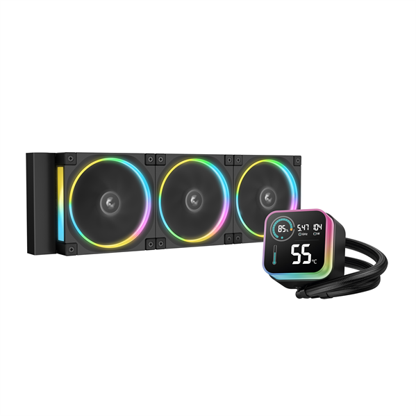 DEEPCOOL LQ360 ULTRA ARGB LGA20XX/1700/1200/115X/AM5/AM4 (6шт/кор,TDP 300W, ARGB Lighting, Anti-Leak edition, PWM PUMP, TRIPLE PWM FAN) RET (R-LQ360-BKASMC-G-1)