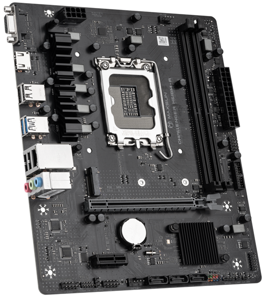 MAXSUN MS-Challenger H610M-R V2, LGA1700, H610, 2*DDR4, 3*SATA3, 1*M.2, USB 3.2, USB 2.0, 1*PCIEx16, 1*PCIEx1, VGA+HDMI, mATX