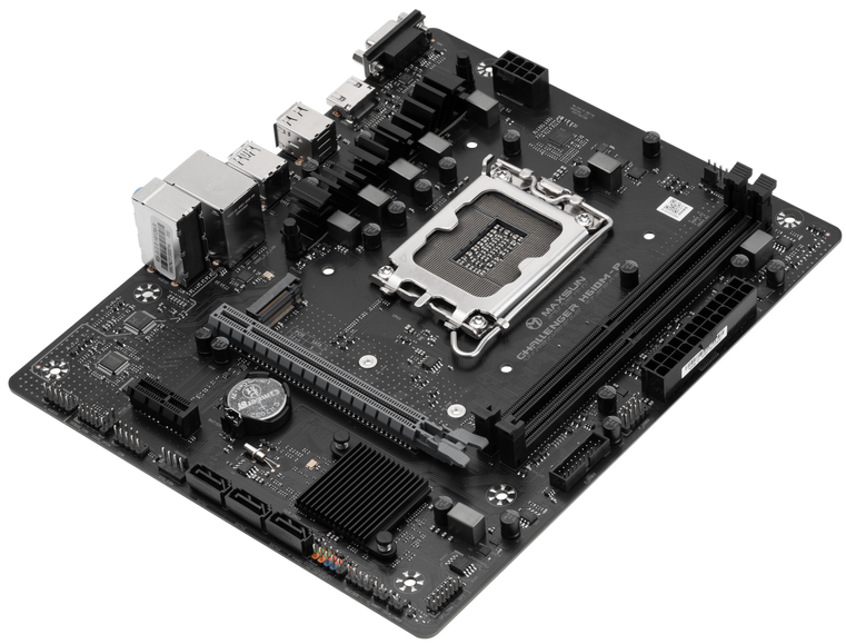 MAXSUN MS-Challenger H610M-R V2, LGA1700, H610, 2*DDR4, 3*SATA3, 1*M.2, USB 3.2, USB 2.0, 1*PCIEx16, 1*PCIEx1, VGA+HDMI, mATX