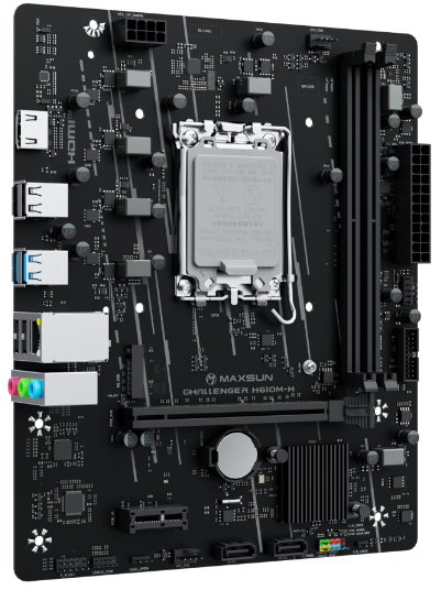MAXSUN MS-Challenger H610M-H V1, LGA1700, H610, 2*DDR4, 3*SATA3, M.2, 2*USB 3.2, 4*USB 2.0, 1*PCIEx16, 1*PCIEx1, HDMI, mATX