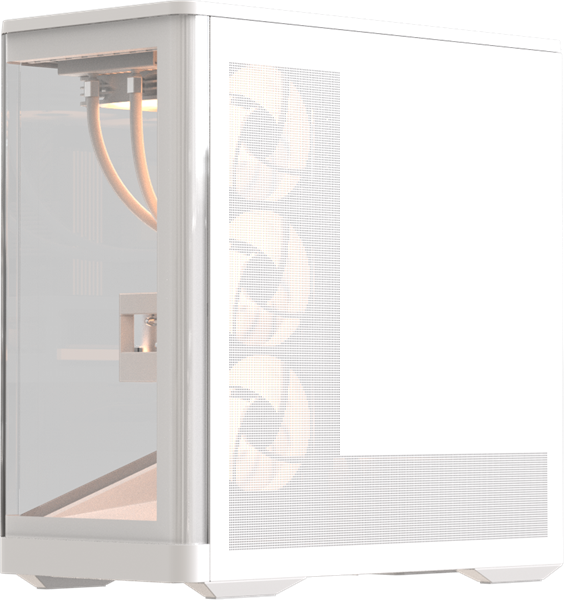корпус Formula V Line Crystal U9 PA White, ATX, TYPE-C*1, USB3.0*2, Curved Glass, SIDE 3x PERFORMANCE ARGB, REAR 1x PERFORMANCE ARGB (существенное повреждение коробки)
