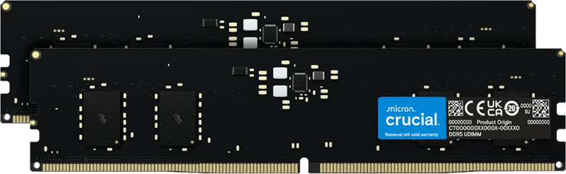 Crucial by Micron DDR5-5600 128GB Kit (2x64GB) UDIMM CL46 Black 1.1V, 1 Year Warrаnty арт. CT2K64G56C46U5