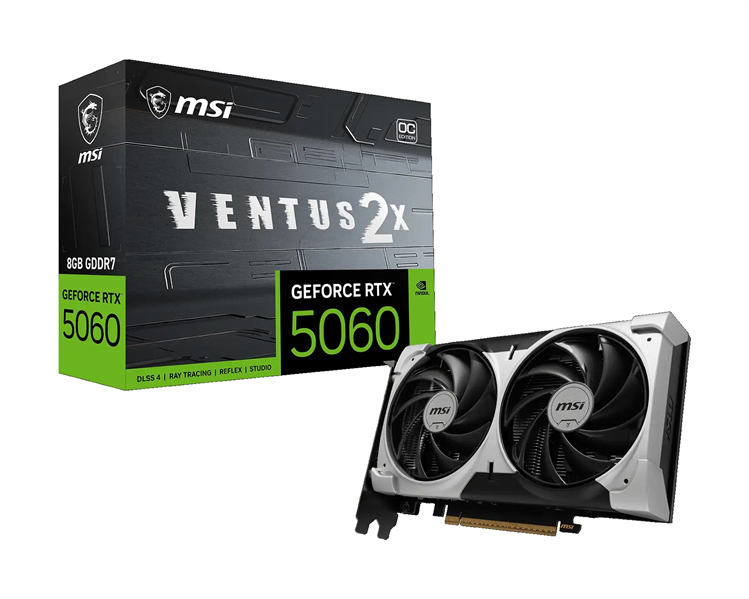 MSI RTX 5060 8G VENTUS 2X OC V1//RTX 5060, HDMI, DP*3, 8G, D7