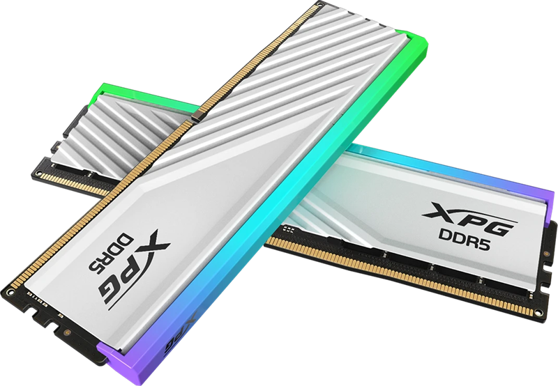 ADATA LANCER BLADE RGB DDR5 DIMM 32GB 5600MHz 2*16GB 46-45-45 1.1V WHITE DUAL TRAY арт. AX5U5600C4616G-DTLABRWH
