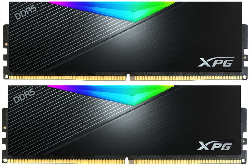 ADATA LANCER RGB DDR5 DIMM 32GB 6000MHz 2*16GB 30-40-40 1.4V BLACK DUAL COLOR BOX арт. AX5U6000C3016G-DCLARBK