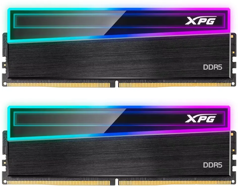 ADATA NOVAKEY RGB DDR5 DIMM 32GB 5600MHz 2*16GB 46-45-45 1.1V BLACK DUAL COLOR BOX арт. AX5U5600C4616G-DCNKRBK