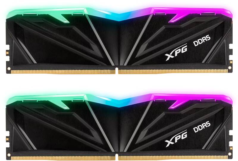 ADATA ARMAX RGB DDR5 DIMM 32GB 6000MHz 2*16GB 30-40-40 1.4V BLACK DUAL COLOR BOX арт. AX5U6000C3016G-DTAMRBK