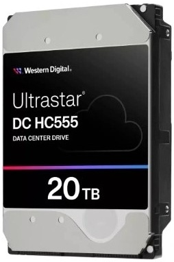 Western Digital Ultrastar DC HС555 HDD 3.5" SAS 20TB, 7200 rpm, 512MB buffer, 512e, 1 year арт. WUH722020CL5204