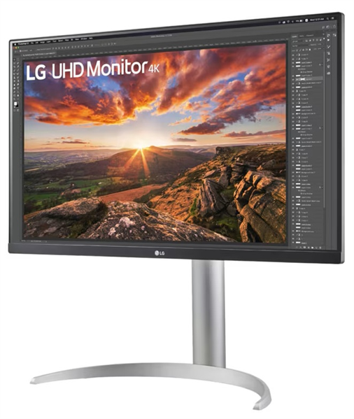 27 LG 27UP850K-W, IPS 3840x2160, 5ms, 400cd, 60Hz, HDMIx2 +DP+ USB-C+SPK 5W , HAS Pivot Swivel, white/silver, Ex арт. 27UP850K-W.ARUZ