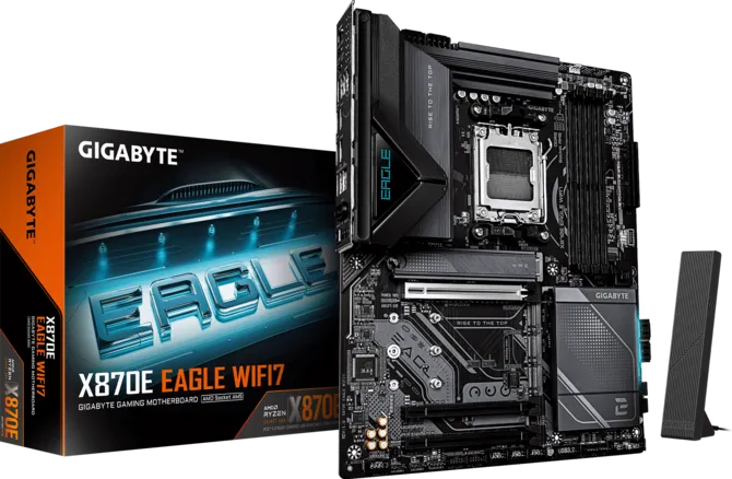 GIGABYTE X870E EAGLE WIFI7, AM5, X870E, 4*DDR5,  4*SATA, 3*M.2, 4*USB 3.2, 4*USB 2.0, 2*Type-C, 3*PCIx16, HDMI, ATX