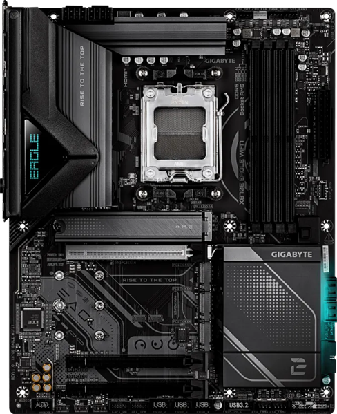 GIGABYTE X870E EAGLE WIFI7, AM5, X870E, 4*DDR5, 4*SATA, 3*M.2, 4*USB 3.2, 4*USB 2.0, 2*Type-C, 3*PCIx16, HDMI, ATX