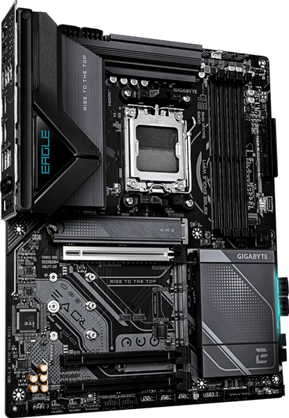 GIGABYTE X870E EAGLE WIFI7, AM5, X870E, 4*DDR5, 4*SATA, 3*M.2, 4*USB 3.2, 4*USB 2.0, 2*Type-C, 3*PCIx16, HDMI, ATX