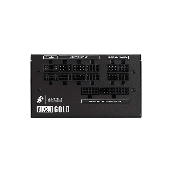 1STPLAYER NGDP GOLD 850W Black / ATX 3.1, APFC, 80 PLUS Gold, LLC+DC-DC, full Japan solid-state caps, 120mm fan, full modular / HA-850BA4