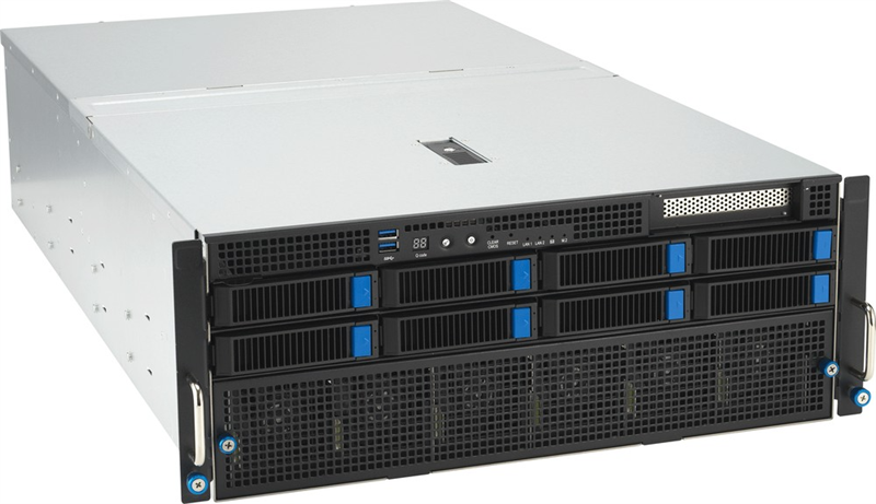 ASUS ESC8000-E11-SKU1 4U, 2x LGA4677, 32x DDR5, 8x SATA/SAS*, 1x M.2 (22110), 1x PCIex8 for HBA/RAID, 8x PCIex16 for dual-slot GPU, 1x PCIex16 for NIC card, 1x PCIex8 (поверхностные следы намокания) арт. 90SF02I1-M003D0-NC3-001