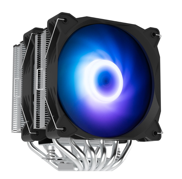 ZALMAN CNPS12X BP ARGB, 2x120mm ARGB FANS, 6 HEAT PIPES, 4-PIN PWM, 600-1800 RPM, 32,9 DBA MAX, HYDRO BEARING, LGA1851/1700/1200/115X/AM5/AM4