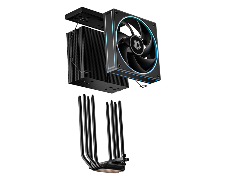 ID-COOLING FROZN A410 TD ARGB LGA1954/1851/1700/1200/115X/AM5/AM4 (10шт/кор, TDP 220W, PWM, 4 тепл.трубки прямого контакта, FAN 120mm, черный) RET