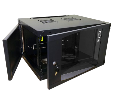 Шкаф настенный Next, 6U 550x600, стеклянная дверь, черный (существенное повреждение коробки) LANMASTER арт. TWT-CBWNG-6U-6X6-BK-NC2