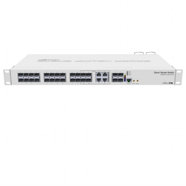 MikroTik Cloud Router Switch 328-4C-20S-4S+RM with 800 MHz CPU, 512MB RAM, 24x SFP cages, 4xSFP+ cages, 4x Combo ports (1xGbit LAN or SFP), RouterOS L5 or SwitchO (незначительное повреждение коробки) арт. CRS328-4C-20S-4S+RM-NC1