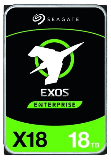 Seagate Exos X18 HDD 3.5" SAS 16Tb, 7200 rpm, 256Mb buffer, 512e/4kn, CMR, ST16000NM004J, 1 year (следы установки)