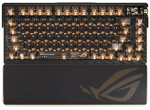 ASUS M704 ROG AZOTH Limited Edition 20, 2.4GHz RF, Bluetooth 5.1, 75%, PBT, RGB Lighting арт. 90MP04VF-BKRA20