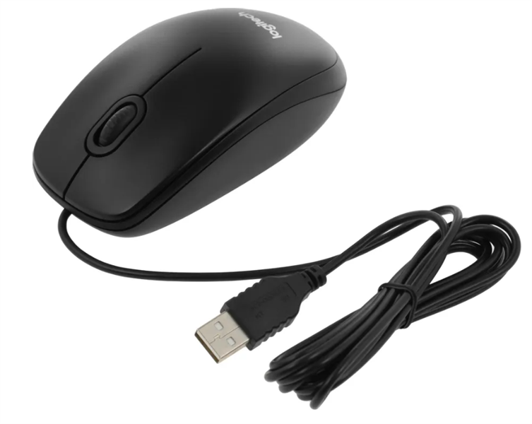 Logitech B100 Optical Mouse, USB, 1000dpi, Black, CN, [910-006605/910-003357] (незначительное повреждение коробки) арт. 910-006605-NC1